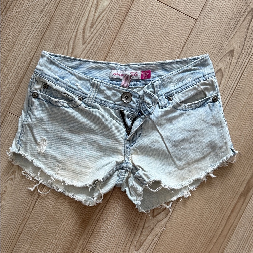 Aeropostale Faded Blue Jean Shorts